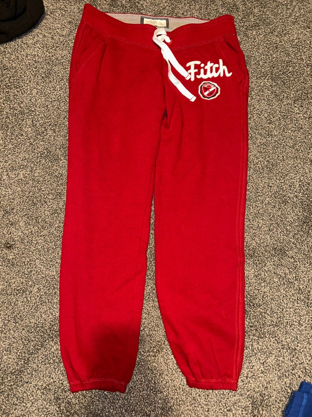 Vintage Abercrombie & Fitch  FPants Sz S Y2K Burgundy Red